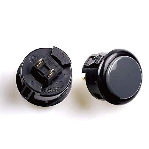 Image of Sanwa 8 pcs OBSF-30 Original Push Button 30mm - for Arcade Jamma Video Game & Arcade Joystick Games Console (Gray), Use for Arcade Game Machine Cabinet S@NWA