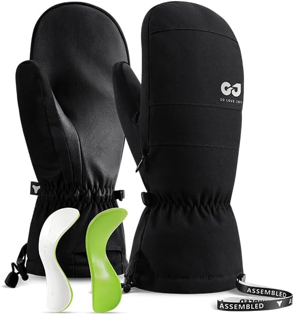 Sport Utility Snowboarding Mittens for Men Women Youth Waterproof Ski Snow Gloves for Cold Weather Ski Trip Hand Warmer Snowboard Gloves Removable Wrist Padding - Image 7