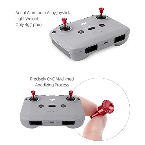 Ajcoflt Substituição para MAVIC AIR 2 Controle Remoto 2 PCS Joystick em Liga de Alumínio
