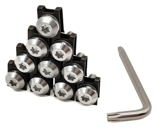 Für Yamaha YZ125 YZ250F YZ450F YZ250X YZ250FX YZ450FX Verkleidungsschrauben Karosseriefedermuttern Bolzen Karosserieschrauben Clips Set(Silver)