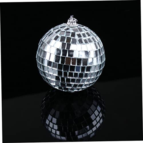 IMIKEYA - 12 bolas espejadas plateadas para decoración de fiestas, bodas, discotecas y festivales, diseño reflectante miniatura 2