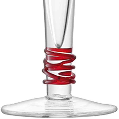 Set de 4 copas Prosecco LSA International rojo miniatura 3