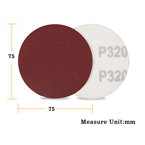 SPEEDWOX Hook and Loop Sanding Discs 100pcs 3 Inch 320 Grit Sandpaper for Wood Drill Grinder Rotary Tools No Hole by SPEEDWOX - Image 5