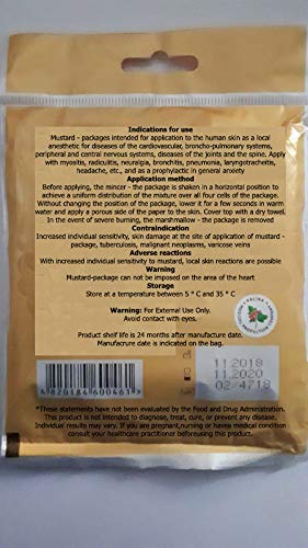 Mustard Plaster, Sinapism 10 Pieces (Family And Children) #TOP6