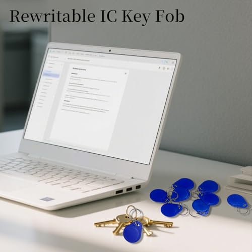 Tqsbeyah 20Pcs 13.56MHz UID Key fobs Rewritable Blank IC Key Fob Blue Contactless NFC Proximity Key Fobs Compatible with MIFARE Classic 1K Writable RFID Card Key for Access Control Systems