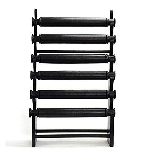 Presentoir pulseras y relojes 6 sintéticos en madera Negro