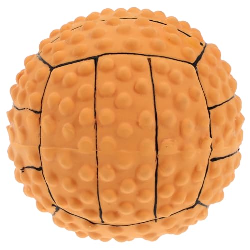 ROMISBABA ラテックス音の出るおもちゃ 歯 大きい ボール 犬の タフな犬のおもちゃ 柔らかい 子犬 犬の咀嚼 クリーニング ペット 小さい Yellow 乳剤