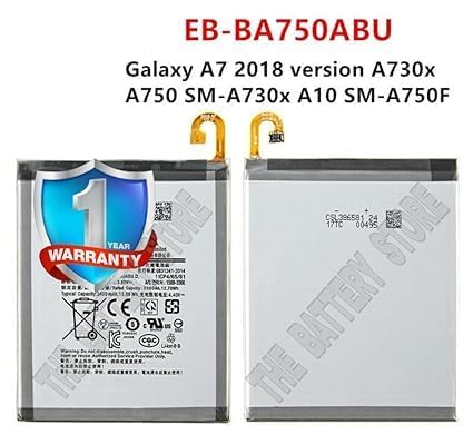 Image of THE BATTERY STORE Original EB-BA750ABU Battery for Samsung Galaxy A7 [2018] / A10 SM-A750 SM-105F5F / SM-A730X / A730X / A750 Battery with 1 Year Warranty**** (PPP236)