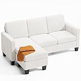 Xbro Divano Angolare 3 Posti a L con Chaise Longue Fissa, Imbottitura in Spugna ad Alta Re...