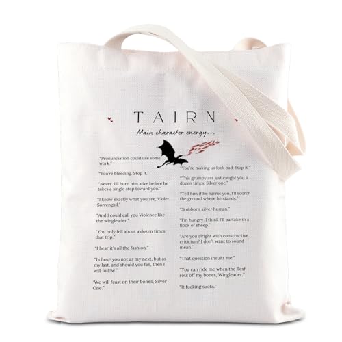 FOTAP 4th Wing Merch Shoulder Bag Dragon Rider Inspired Gift FW Bookish Merchandise Fantasy Reader Gift