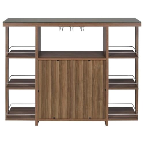 Modern-Home-Bar-with-Wine-Storage-in-Walnut Modern Home Bar with Wine Storage in Walnut