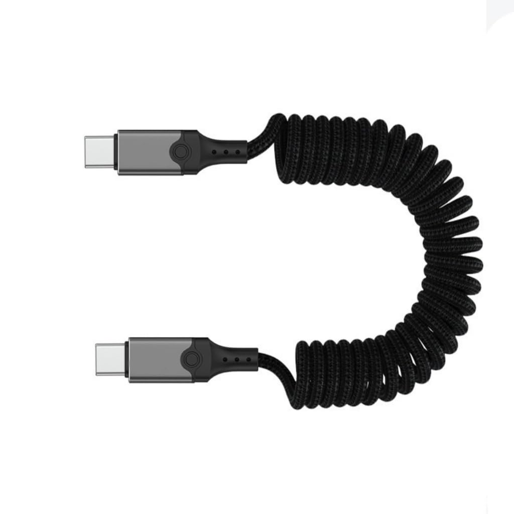 USB5 Tipo C Maschio a Maschio Cavo a Molla 240W Caricabatterie 80Gbps Linea Dati Uscita 16K per Dispositivi di Tipo C