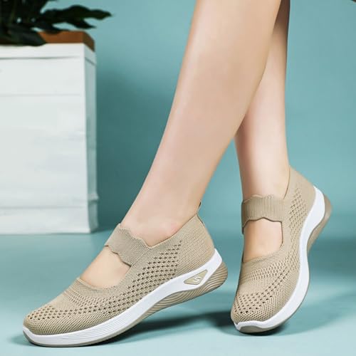 Orthopedic Sneakers for Women Woven Orthopedic Breathable Soft Shoes Slingback Hands Free Comfort Non Slip Soft Sole Diabetic Walking Shoe Wide Width Casual Going Out Footwear3