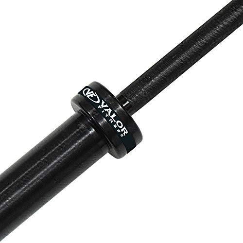 Valor Fitness OB-86-750B Men's Olympic Bar with Whip Action – Ideal for Cross Training, Black, One Size Fits All