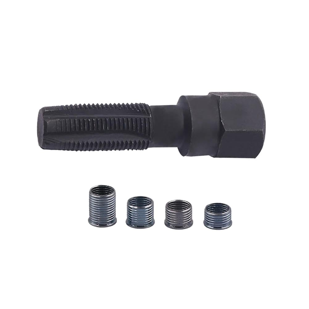 Kit di Riparazione Filettatura Candela 14mm M14 X 1,25 Compatibile con Testate cilindri automobilistiche