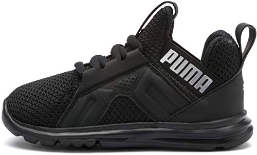 Image of PUMA baby girls Enzo Slip on Sneaker, Black- Silver, 1.5 Little Kid US