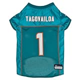 NFLPA TUA TAGOVAILOA PET Jersey, NFL Dog Shirt, Size Large, Miami Dolphins Mesh Jersey for Dogs
