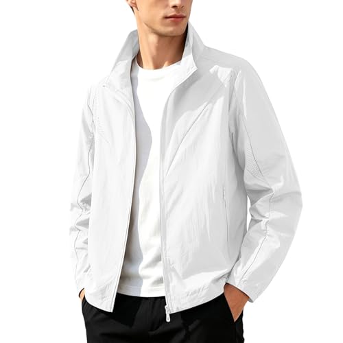Veste Homme d'Été Légère avec Col Montant et Protection Solaire