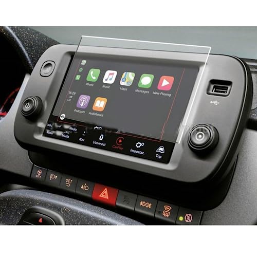 Verre trempé 7 pouces anti-traces pour écran Fiat Panda 2021