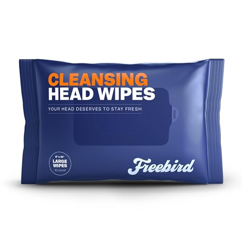 Freebird Head & Body Towelette Wipes for Men - 10ct Large, R
