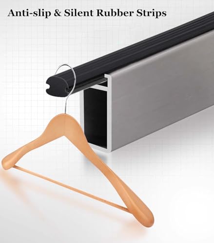 Barra de ropa de metal para evitar caídas con soporte de pared resistente LWX 6