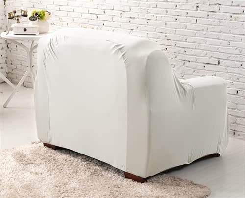 Funda de sofá para sofá de cuero elástica protector para sala de estar de 2 plazas 5