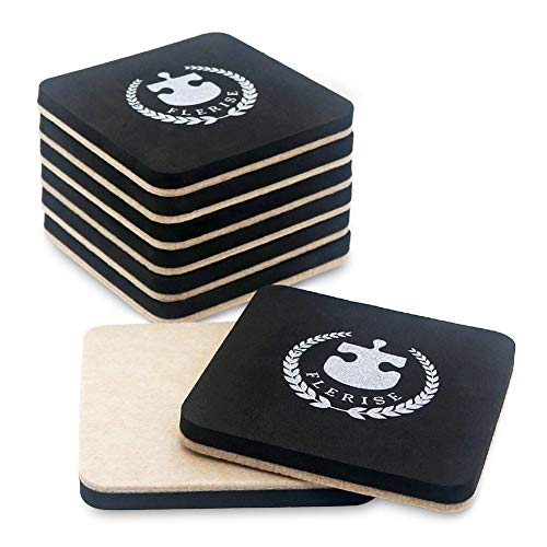 Furniture Sliders FLERISE Furniture Moving Kit Reusable Felt Movers for Carpet and Hardwood Square Floors Sliders Pads 8 Pack (Hardwood Floors Sliders Pads 4)