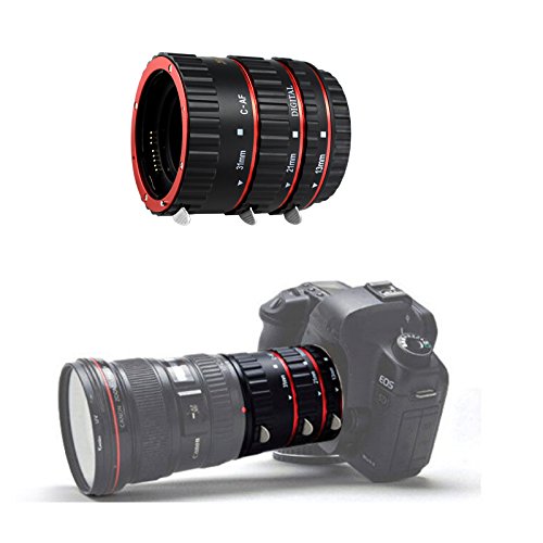 SHOOT AF Set de Tubo de extensión Macro de Enfoque automático para Canon EOS EF EF-S Lente Cámaras DSLR 1100D 700D 650D 600D 550D 500D 450D 400D 350D 300D 100D 70D - imagen 2