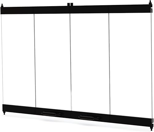 Miniatura 7 de Puertas de vidrio para chimenea Superior-Lennox modelo # BC42, BR42, HC342, RD42, BBV42, BCF42 (acabado negro)