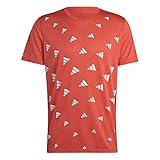 Corte clásico adidas Hombre Shirt (Short Sleeve) Brand Love tee, Bright Red/Dash Grey, HR3256, M
