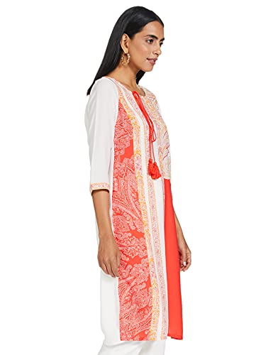 Image of Aurelia Women's Polyester Geometric Regular Kurta