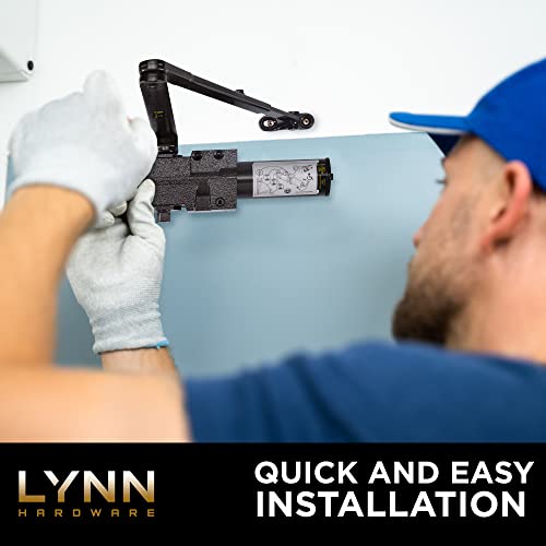 Lynn Commercial Door Closers Extra Heavy Duty Designer Closer -Lynn #9016 (Us10B Dark Bronze)- Surface Mounted, Grade 1, Cast Iron, Sizeable 1-6, Ul 3 Hour Fire Rated & Ada For High Traffic Doorways #TOP3