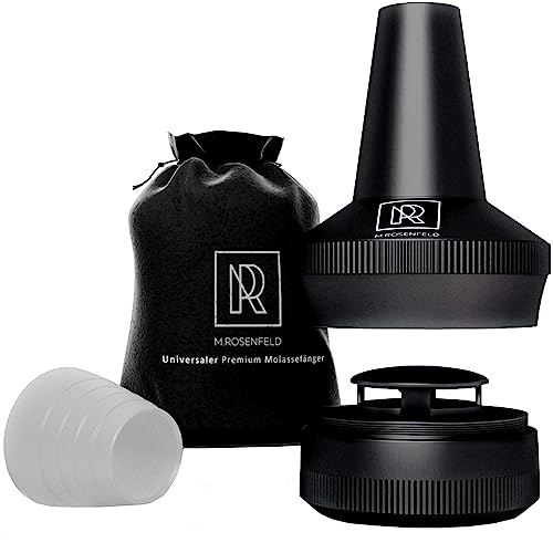 Shisha Molassefänger mit Gewinde APOLLO | Universal aus Aluminium mit Adapter Passt Universell für alle Shishas Vorkühler-Aufsatz | Einfach auf den Kopfadapter stecken (Schatten Schwarz)
