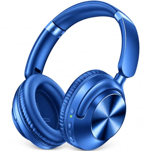 TAGRY Wireless Headphones Bluetooth Canceling Headsets with Mic for Muisc Cobalt Blue
