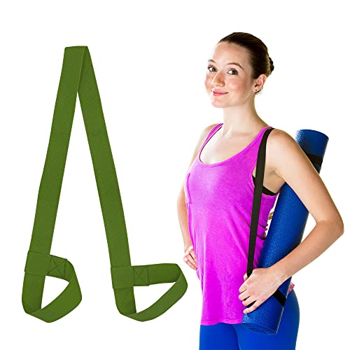 Yoga Mat Strap Carry Sling Adjustable Loops Holder Yoga Matt Carrier Slap Band Harness Portable Shoulder Belt Fitness Pilates Stretching Straps for Carrying all Mat Sizes (Military Green) Yoga Mat Strap Carry Sling Adjustable Loops Holder Yoga Matt Carrier Slap Band Harness Portable Shoulder Belt Fitness Pilates Stretching Straps for Carrying all Mat Sizes (Military Green)