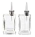 CLYZ 2er Set Premium Essig & Öl Flasche Spender mit Ausgießer 0,25l 20 cm