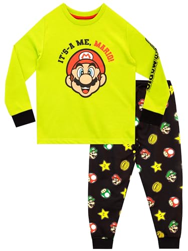 Pijama Mario Bros y Luigi para Niño | Manga Larga Multicolor 8-9