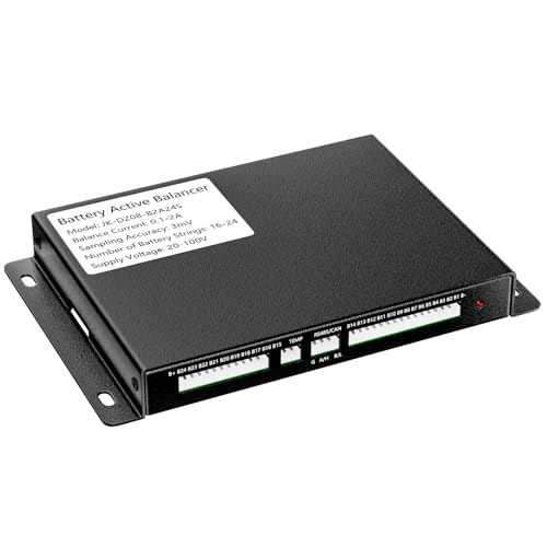 JKBMS 2A Active Balancer 2S–24S with Built-in Bluetooth CAN and Temp Sensor for LiFePO4 Li-ion LTO 20V–100V Smart Equalizer Module (JK-DZ08-B2A24S)