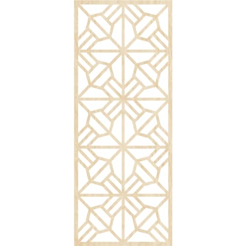 Image of 9 3 /8 inchW x 24 3 /8 inchH x 3 /8 inchT Auburn Decorative Fretwork Wood Wall Panels, Birch