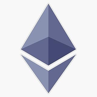 Ethereum Logo ETH Coin Crypto Bitcoin Trader Miner Gift Sticker Vinyl Bumper Sticker Decal Waterproof 5"