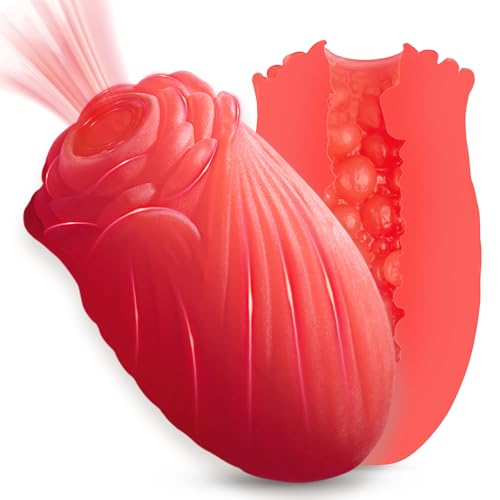 Masturbieren für Männer,Blume Masturbatoren Kristall Masturbator Cup,Taschenmuschi Realistisch Groß Pocket Pussy mit 3D Vagina Liebestunnel,Männer Sex Sexspielzeug Penis Trainingsgerät (Rot)