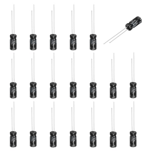 Image of sourcing map 20 Pcs 1uF 50V Non-Polarized Electrolytic Capacitor, 5x11mm Non-Polar Upgrade Capacitors for Audio Tweeter Speaker Crossover Frequency Divider Amplifier, Black
