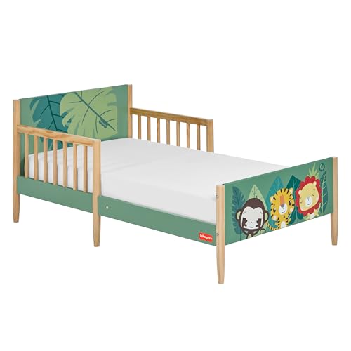 Dream On Me Fisher Price Animal Kingdom Collection Safari Toddler Bed, Jungle Print
