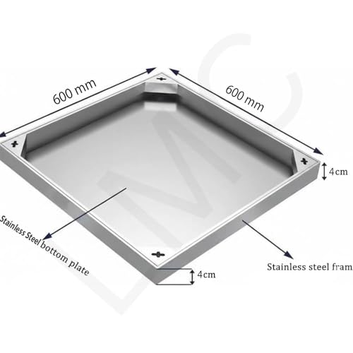 Image of LMC Stainless Steel Manhole Cover Stone Recessed (Heavy Duty) 24-Inches(600x600mm)
