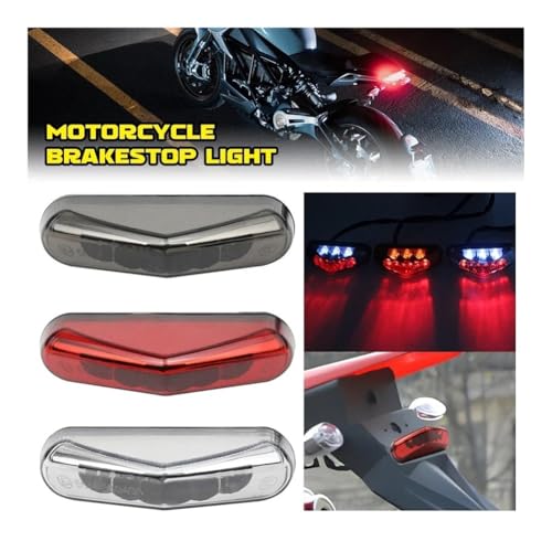 Feu stop LED moto universel 12V à triple éclairage intégré