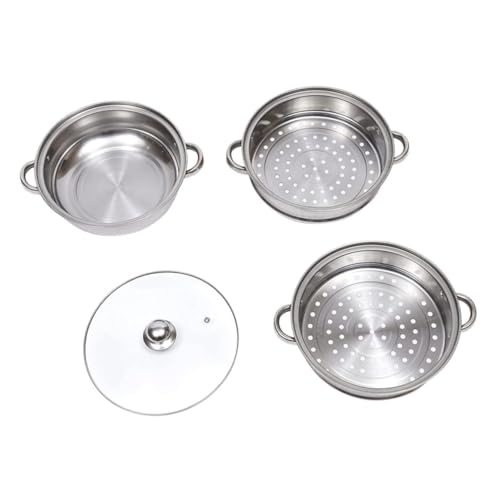 Gatuida 1 Juego De Acero Inoxidable Cocina De Vapor Olla De Vapor Para Cocinar Ollas De Cocina Cesta De Vapor Inserto Para Olla Al Vapor Vaporera Largo Buque De Vapor Vidrio