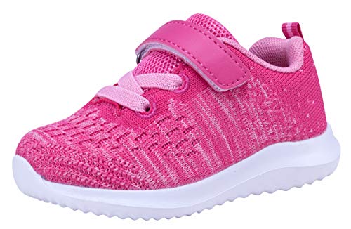 COODO Toddler/Little Kid Boys Girls Shoes Running Sports Sneakers (8 Toddler,Fuchsia)