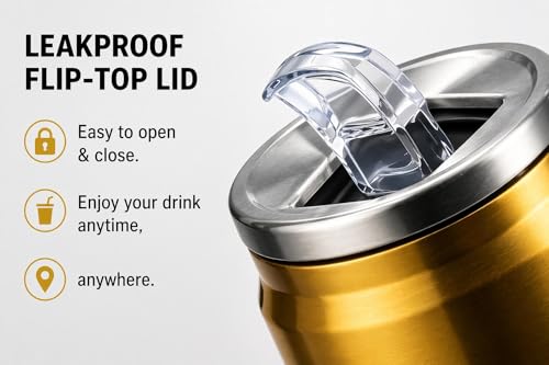 Image of 300ml Metal Can Mug with Straw | Premium Gold Stainless Steel Drinking Cup for Juice, Coffee & Cold Drinks | Reusable Travel Tumbler