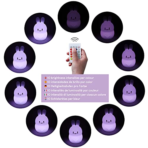 Nachtlampje voor Kinderen met Afstands- & Aanraakbediening en 16 Kleuren - BONNYCO | Nachtlamp Kinderkamer met Timer… - Afbeelding 5