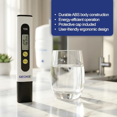 Image of Gecko Digital TDS Meter for Water testing | pH & PPM Tester | Water Hardness & pH Checker for RO, Aquarium, Hydroponics | Water Hardness & pH Level Checker | Total Dissolved Solids Meter | Pack of 1